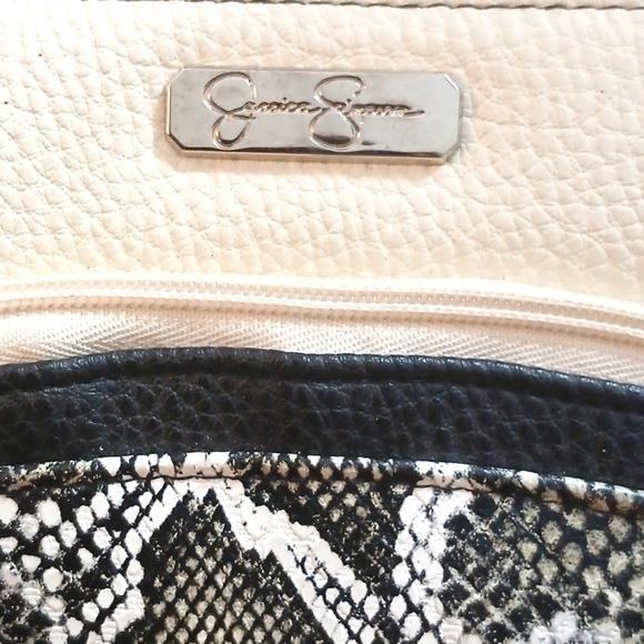 NEW Jessica Simpson Purple and Snakeskin Leather Wallets Wristlets - Picture 8 of 13